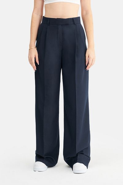 Mesfeno Women's High Waist Stretchy Double Pleat Palazzo Trousers