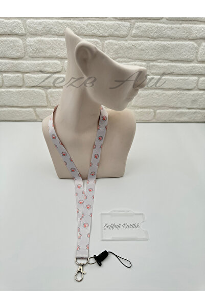 zezedesing Pati Desenli Boyun İpi ve Telefon Askısı (KARTLIK DAHİL)