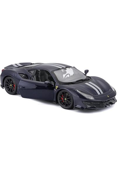 Sunman 1:24 ferrari 488 pista navy blue model car