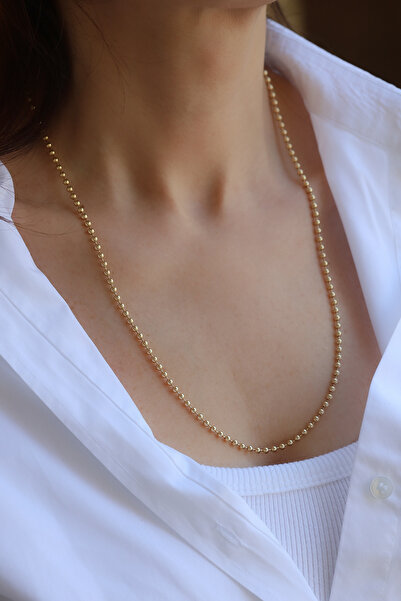 Yenigün Kuyumculuk 14 Ayar Altın Topçuk Zincir Kolye