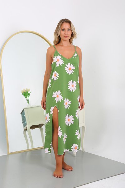 Mestore Fashion Line Women's Plus Size Rope Strap Cotton Long Nightgown 12104...