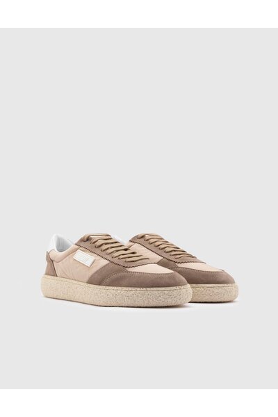 İLVİ Battist Hakiki Süet Deri Kumaş Erkek Vizon Spor Ayakkabı