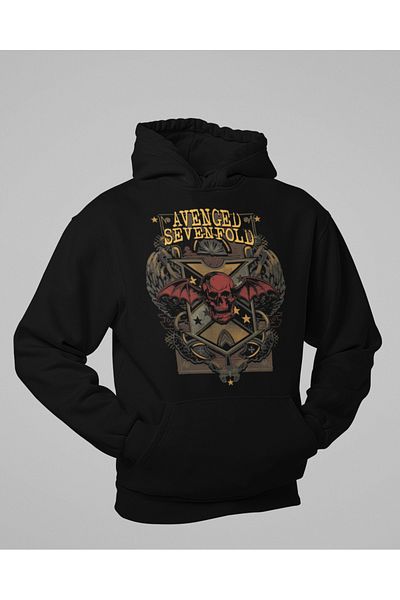 SEVBANO Avenged Sevenfold Printed Unisex Oversize Rock Metal Hoodie