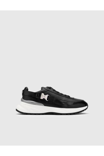 İLVİ Ferdina Genuine Leather Men's Black Sports Shoes