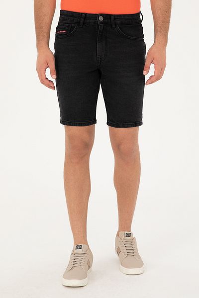 U.S. Polo Assn. Ανδρικό μαύρο τζιν σορτς 50288957-DN0027