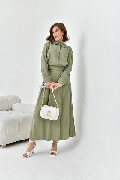 FTZ WOMEN Women's Modal Skirt Suit Khaki 30714