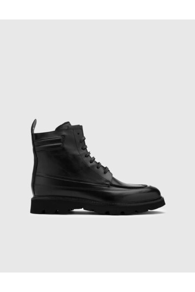 İLVİ Sakva Genuine Leather Men's Black Boots