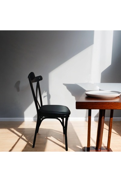 Modilayn SUNGUR Metal Siyah Tekli Tonet Sandalye