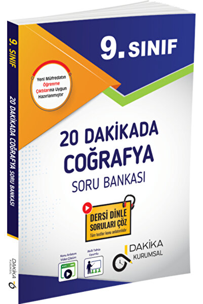 Dakika Yayınları 9.SINIF 20 DAKİKADA COĞRAFYA KURUMSAL SORU BANKASI