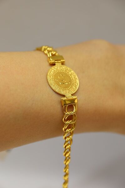 Yenigün Kuyumculuk 22 Ayar Çeyrek Altınlı 14 Ayar Altın Samanyolu Bileklik