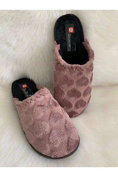 GAMZELİ HOME Kadın Kışlık Kapartmalı Kalp Desenli Ev ve Misafir Çeyizlik Terl...