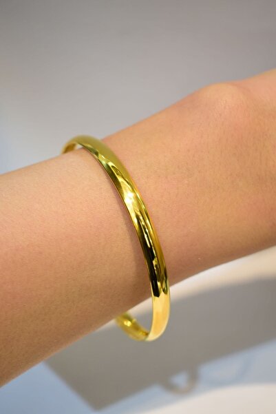 Yenigün Kuyumculuk 14 Ayar Altın Düz Model (5 Mm) Bilezik