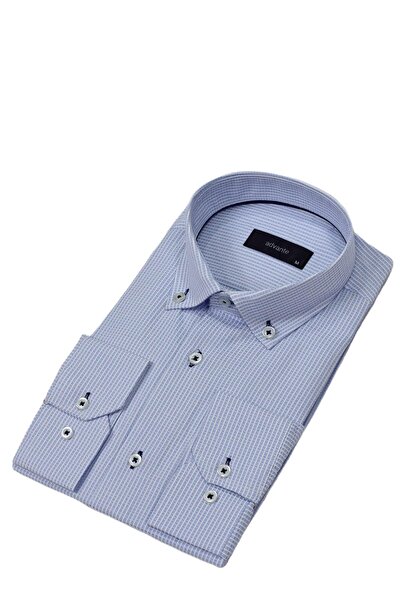 ADVANTE Чоловіча класична сорочка з квадратним коміром і однією кишенею BGL-ST03904