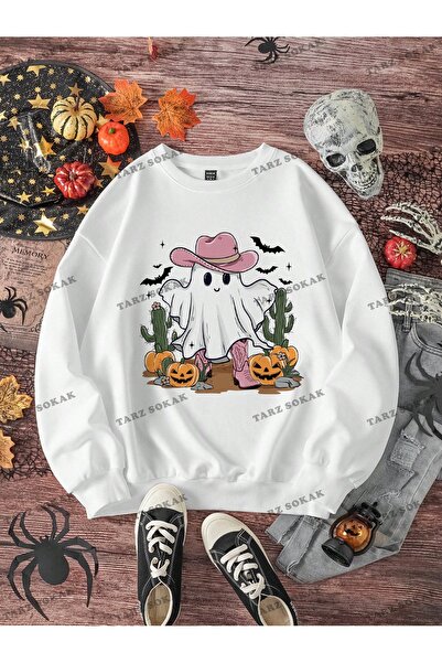 Tarzsokak Y2K SEZON NOU SSWEAT HARAJUKA KUROMİ COD RETRO 1283 Alb