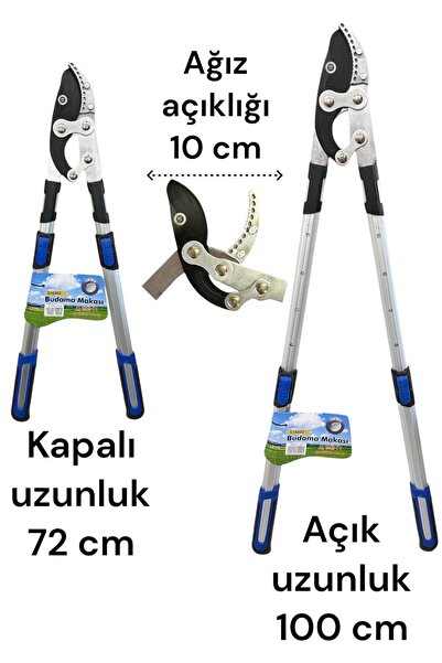 SERA (İKİ ELLE KULLANILAN BUDAMAM MAKASI)uzatmalı Dal Makası Dal Kesme Makası...