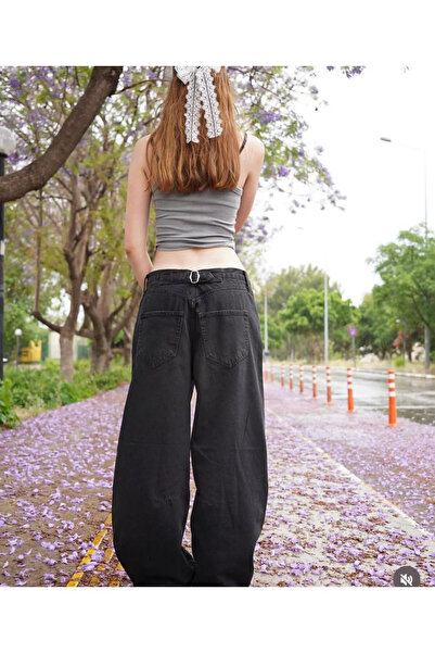 eyonnwear Pantaloni Jean cu detaliu centură