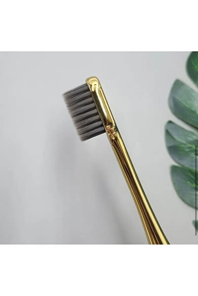 MOAN Gold Siyah Renk Kıl Başlıklı Manuel Diş Fırçası
