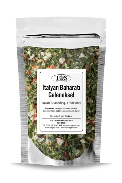 TOS The Organic Spices İtalyan Baharatı, Geleneksel 100 gr Traditional Italia...