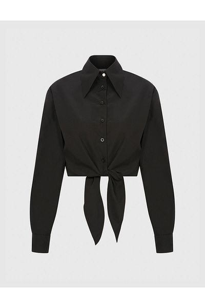 İLVİ Black Nubuck Women's Shirt