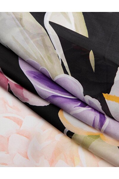 İLVİ Black Silk Chiffon Limburg Women's Pareo