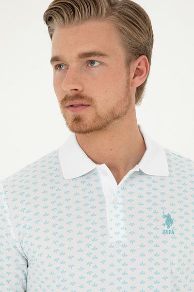 U.S. Polo Assn. Men's Regular Fit Polo Neck Mint T-Shirt 50289149 -Vr090