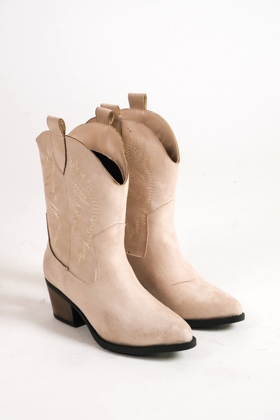 EFW Bertha Yeni Sezon Bej Süet Kovboy Bot