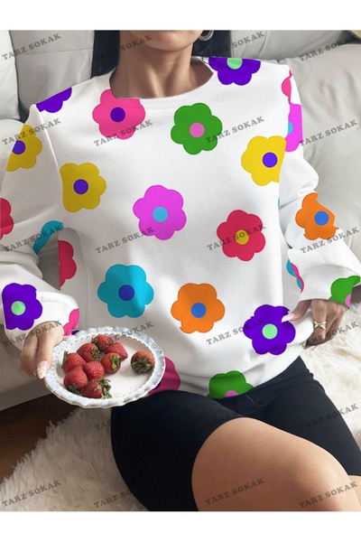 Tarzsokak Y2K SEZON NOU SSWEAT HARAJUKA KUROMİ RETRO COD 16 Alb