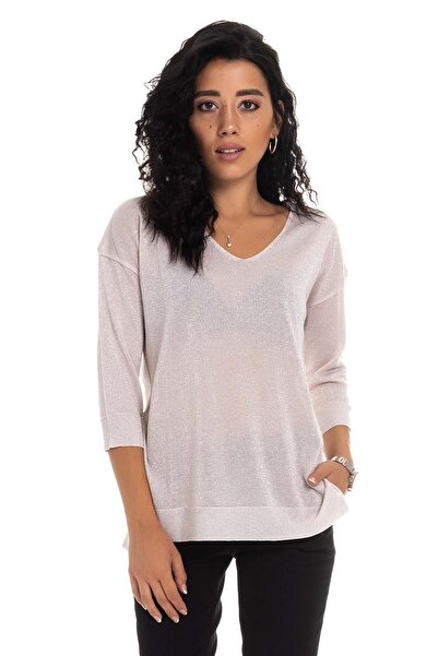 Jm Triko 158 Vyaka Simli Truvakar Kol İnce Triko Bluz