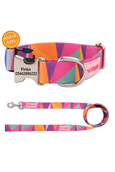 PATİMİO Spirits Isimli Köpek Tasması Ve Gezdirme Seti, Köpek Künyesi, Köpek Isimlik, Isme Özel Tasma