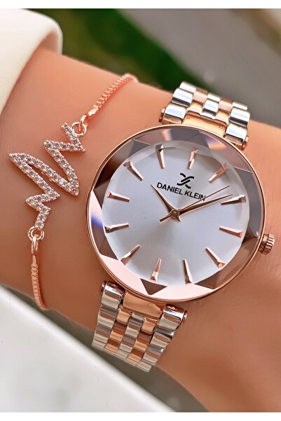 Daniel Klein Brand Special Collection Crystal Glass Wrist Watch-With Bracelet Gift