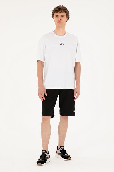 U.S. Polo Assn. Ανδρικό μαύρο πλεκτό σορτς 50289287 -VR046