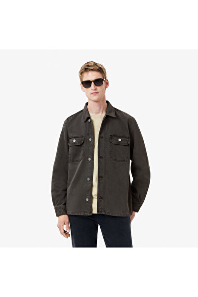 Lacoste Erkek Oversize Fit Gri Gömlek