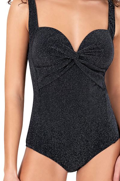 Endeep Women's Black Glitter Swimsuit
