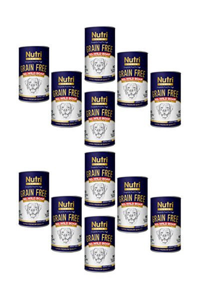 Nutri Canin 400gr %92 Yaban Domuz Etli Tatlı Patates Hipoalerjenik Tahılsız 12adet Yaş Köpek Maması