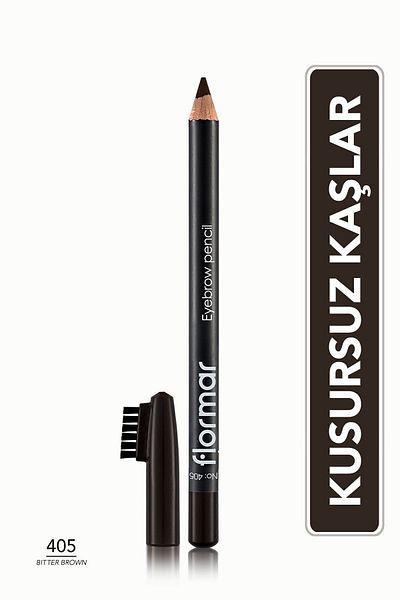 Flormar Eyebrow Pencil with Brushed Lid (Coffee) - Eyebrow Pencil - 405 Bitter Brown -8690604278701