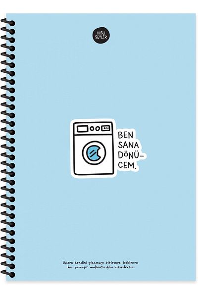 KESKİN COLOR Sensational Things 17X24Cm Spiral 100 Yp. Hard Cover Checkered Notebook - Dönücem (Blue) / 500611 / C10
