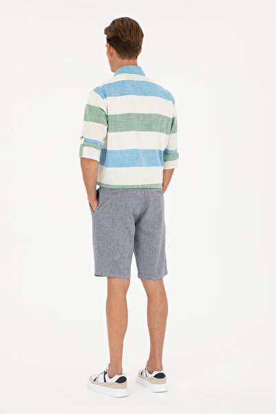 U.S. Polo Assn. Erkek Lacivert Dokuma Şort 50289423-VR033