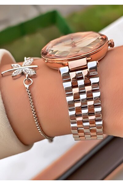 Daniel Klein Brand Crystal Glass Modern Steel Case Classic Model Wrist Watch-Bracelet