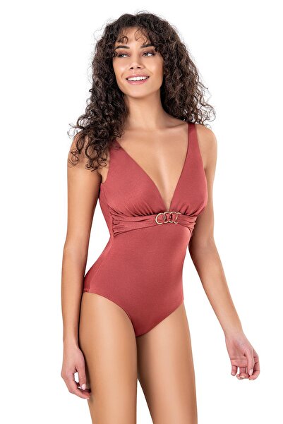 Endeep ملابس سباحة نسائية برقبة على شكل حرف V مع إكسسوارات