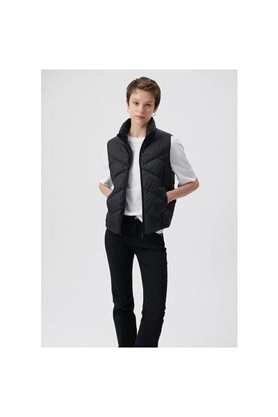 Mavi Stand Collar Black Puffer Vest Slim Fit / Slim Fit