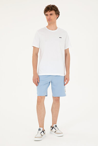 U.S. Polo Assn. Ανδρικό γαλάζιο πλεκτό σορτς 50289285 -VR003