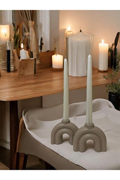 Porselian El Yapımı Minimalist Seramik Şamdan Mumluk – Modern & Şık Dekoratif...