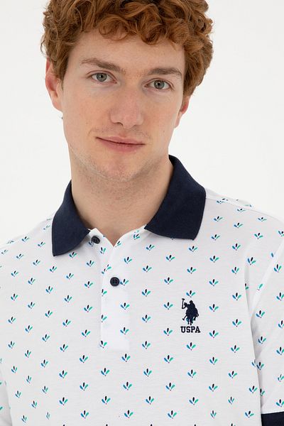U.S. Polo Assn. Ανδρικό λευκό μπλουζάκι 50289884-VR013