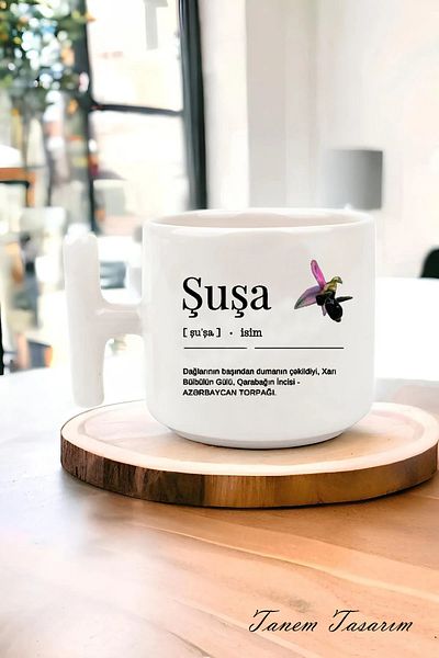Tanem Tasarım Azeri Designed Printed t Mug - Baku, Karaka, Karaka