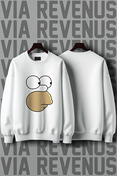 Vordevia Світшот з принтом, унісекс, 3 нитки, широкий крій, з шардоном