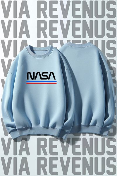 Vordevia Hanorac cu 3 fire înălțat cu imprimeu NASA