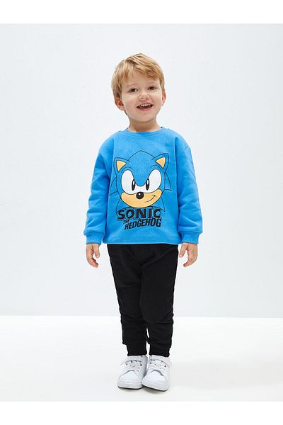 LC Waikiki Lw - Crew Neck Sonic Printed Sweatshirt and Sweatpants Set of 2 for Baby Boy