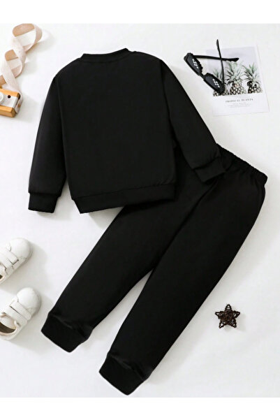 BEETON Cotton Crew Neck Children's Sweatshirt and Sweatpants Set - Crew Neck ...
