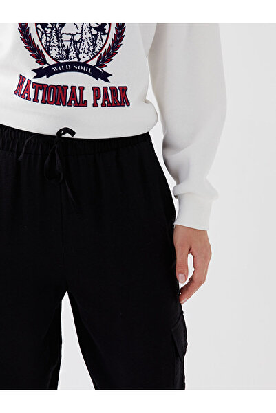 LC Waikiki Beli Lastikli Standart Fit Kadın Kargo Pantolon