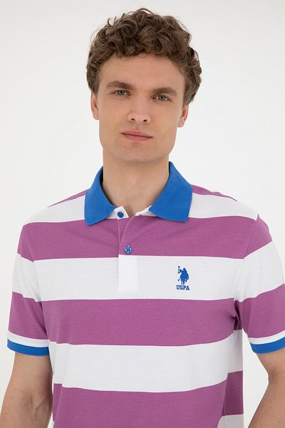 U.S. Polo Assn. Ανδρικό μπλουζάκι βιολετί 50289870 -VR037
